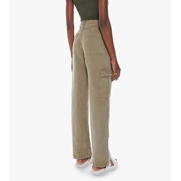 MOTHER Gothic Olive The Private Cargo Sneak Women's Size 27 Green Utility Pants - Picture 13 of 14